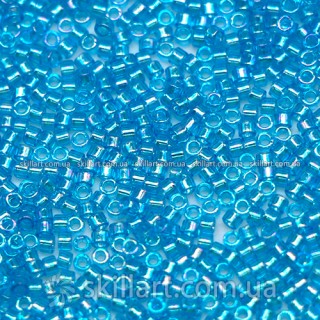 Бисер DB-1249 Miyuki Delica Beads 11/0 (прозрачный радужный, голубой)